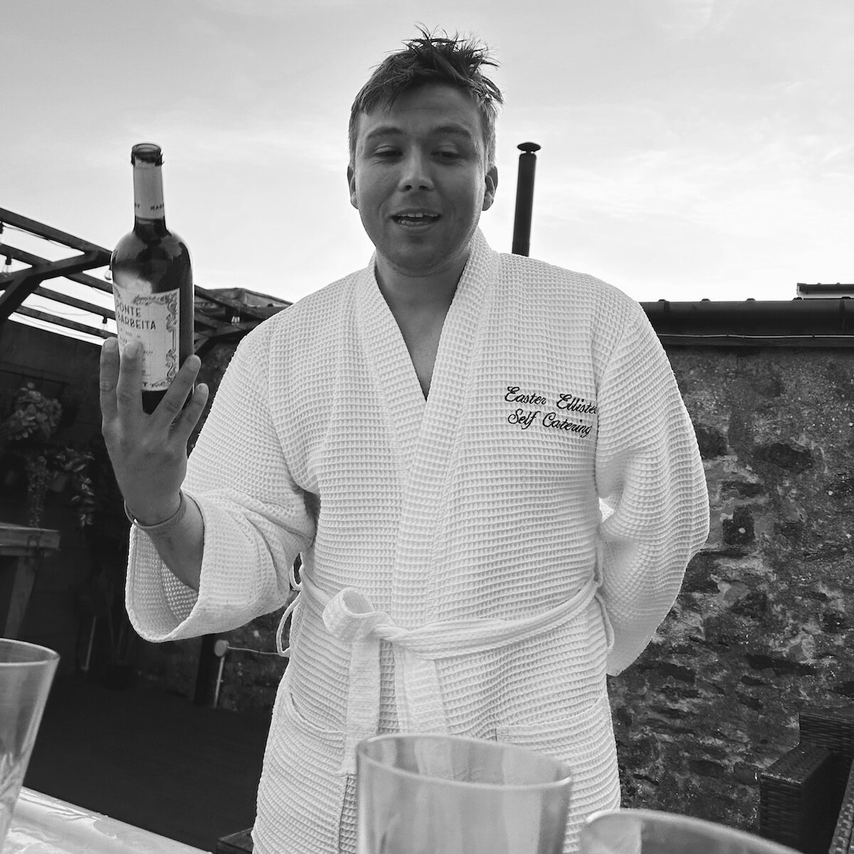 Morgonrock & vin